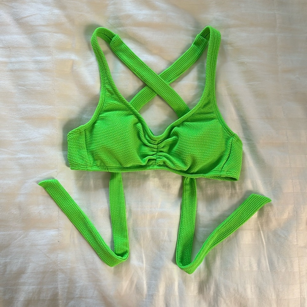 xhilaration Neon Green Bikini Top
